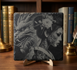 Плочка декорация Geisha and Dragon