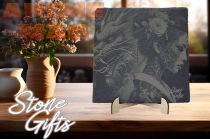 Плочка декорация Geisha and Dragon
