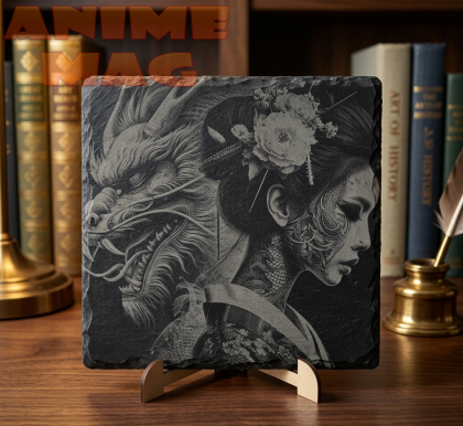 Плочка декорация Geisha and Dragon
