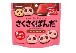 Сладки Saku-Saku - Panda Strawberry Chocolate Biscuit - 47g Snack