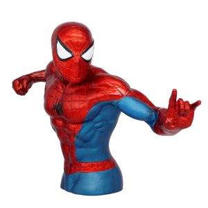  Marvel Spider Man metallic bust bank